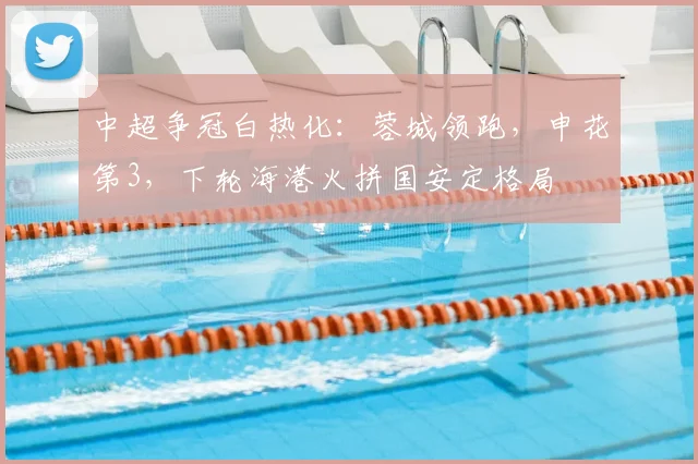 中超争冠白热化：蓉城领跑，申花第3，下轮海港火拼国安定格局